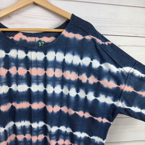 GreenTea Tie Dye Top Shirt Blue Pink Dolan Top Womens L - Picture 3 of 7